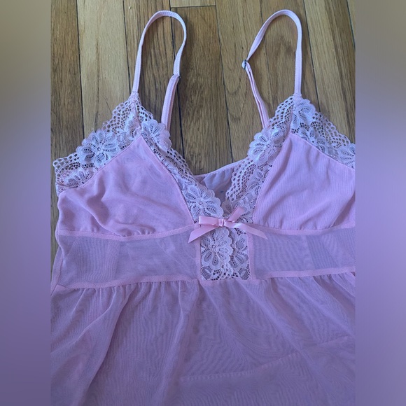 Baby Pink Sheer Slip Top - Picture 2 of 7